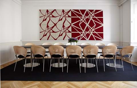 akustik moduler Twister i filt ophæng på væg